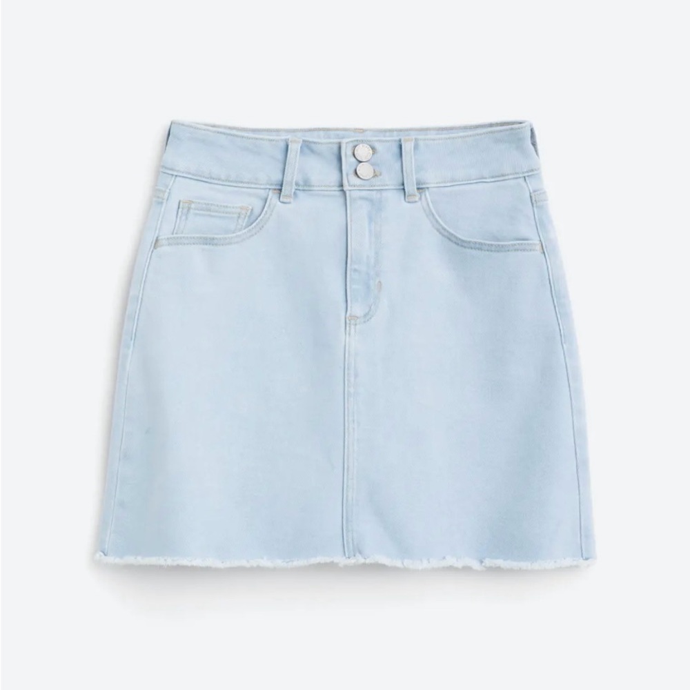 NWT Just Black Denim Double Button A-line Skirt